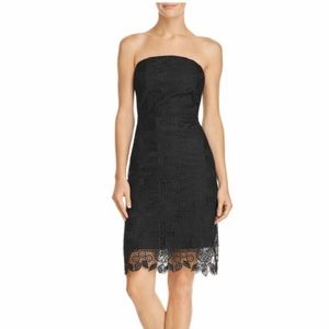 Sam Edelman Lace Pineapple Design Strapless Dress